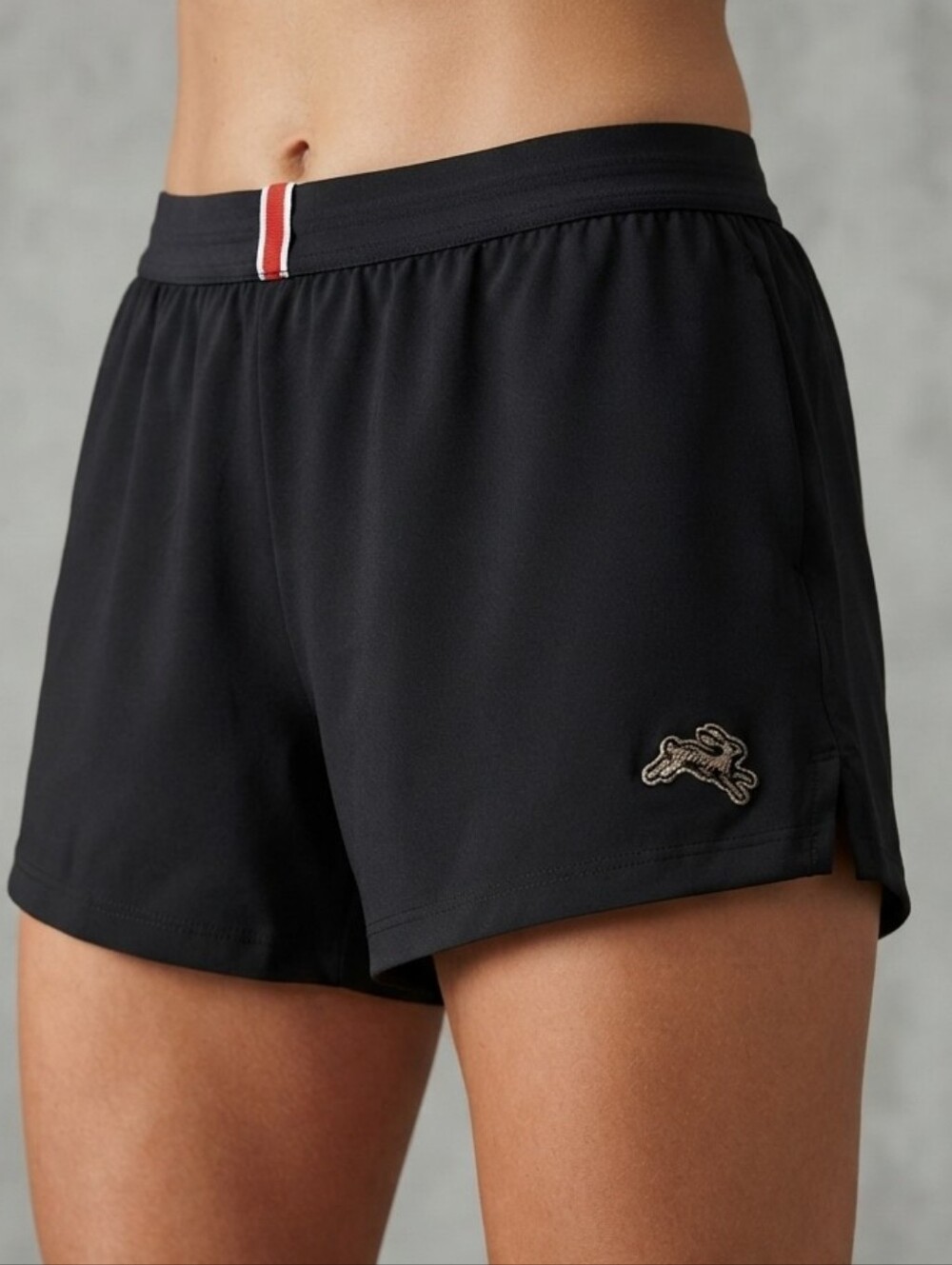 Tracksmith Black Running Shorts Women’s Large Hare Logo Athletic Active Sport
